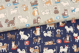 Kokka Delivery 柴犬動物圖案布料 日本牛津布半碼