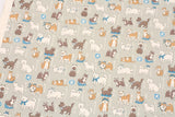 Kokka Delivery 柴犬動物圖案布料 日本牛津布半碼
