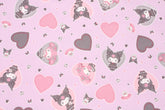Sanrio My Melody Kuromi Heart Oxford Fabric printed in Japan by the Half Yard