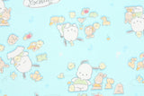 Sanrio Pochacco Picnic Oxford Fabric printed in Japan by the Half Yard