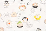 Japan Rice Ball Onigiri Family Patterned Japanese Oxford Fabric by the Half Yard