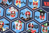 Japanese Animation Kamen Rider Hexagon Oxford Fabric made in Japan