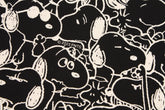 Snoopy Peanuts Monochrome Tone Oxford Fabric printed in Japan by the Half Yard
