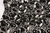 Snoopy Peanuts Monochrome Tone Oxford Fabric printed in Japan by the Half Yard