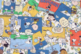 Liberty Tana Lawn Snoopy Peanuts Comic Strip Cosmos Fabric printed in Japan FQ 45cm by 53cm or 18" by 21"