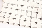 Check Grid on Ribbon Patterned Fabric Cotton made in Korea by the Half Yard