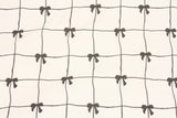 Check Grid on Ribbon Patterned Fabric Cotton made in Korea by the Half Yard