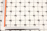 Check Grid on Ribbon Patterned Fabric Cotton made in Korea by the Half Yard