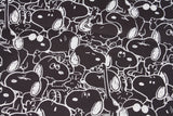 Kiyohara Snoopy Peanuts Monochrome Water-proof Fabric by the Half Yard 45 x 145cm or 18" x 57"