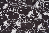 Kiyohara Snoopy Peanuts Monochrome Water-proof Fabric by the Half Yard 45 x 145cm or 18" x 57"
