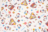 Sanrio Hello Kitty Music Retro Player Oxford Licensed Fabric printed in Japan by the Half Yard
