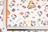 Sanrio Hello Kitty Music Retro Player Oxford Licensed Fabric printed in Japan by the Half Yard