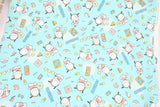 Sanrio Pochacco Retro Street Oxford Licensed Fabric printed in Japan by the Half Yard