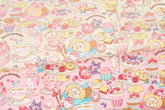 Sanrio Characters Dessert Time Oxford Licensed Fabric printed in Japan by the Half Yard