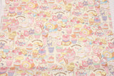 Sanrio Characters Dessert Time Oxford Licensed Fabric printed in Japan by the Half Yard