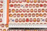 Kobayashi Cat Daruma Patterned Japanese Fabric by the Half Yard