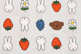 Miffy Fruits Flower Oxford Licensed Fabric printed in Japan by the Half Yard