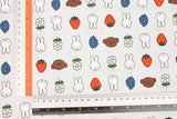 Miffy Fruits Flower Oxford Licensed Fabric printed in Japan by the Half Yard