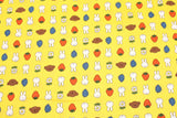 Miffy Fruits Flower Yellow Licensed Fabric printed in Japan by the Half Yard