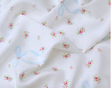 Big Ribbon Rose Flower Viscose Rayon Fabric printed in Korea 36" x 62" 90cm x 160cm by the Yard