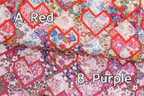 Liberty Tana Lawn Sanrio Hello Kitty Heart Patch Fabric printed in Japan FQ 45cm by 53cm or 18" by 21"