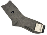 3 Pairs of Heart Patterned Half-Crew Socks Men's Sock