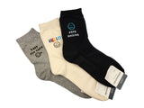 3 Pairs of Smile Emoji Patterned Half-Crew Socks Men's Sock