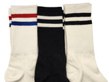3 Pairs of Stripe Patterned Half-Crew Socks Men's Sock