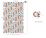 Cute Monkey Patterned Fabric made in Korea by the Half Yard