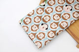 Cute Monkey Patterned Fabric made in Korea by the Half Yard