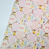 草莓熊兔圖案 40 年代韓國原廠製造面料 36 英寸 x 58 英寸或 90 x 145 厘米