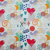 櫻桃狗小狗圖案 40 年代面料韓國原廠製造 36 英寸 x 58 英寸或 90 x 145 厘米