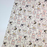 チェリードッグパピー柄 40年代生地 韓国製 ヤード単位 36インチ x 58インチまたは90 x 145cm