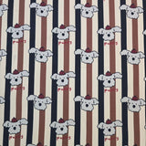 チェリードッグパピー柄 40年代生地 韓国製 ヤード単位 36インチ x 58インチまたは90 x 145cm