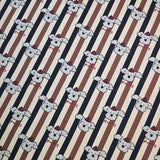 チェリードッグパピー柄 40年代生地 韓国製 ヤード単位 36インチ x 58インチまたは90 x 145cm