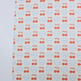 Cherry & Ribbon Patchwork 30s Cotton Fabric printed in Korea 36" x 57" 90cm x 145cm by the Yard