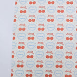 Cherry & Ribbon Patchwork 30s Cotton Fabric printed in Korea 36" x 57" 90cm x 145cm by the Yard