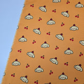 Cherry Dog Puppy Patterned 40s Fabric made in Korea by the Yard 36" x 58" or 90 x 145cm
