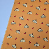 チェリードッグパピー柄 40年代生地 韓国製 ヤード単位 36インチ x 58インチまたは90 x 145cm