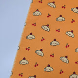 チェリードッグパピー柄 40年代生地 韓国製 ヤード単位 36インチ x 58インチまたは90 x 145cm