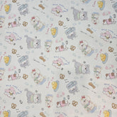 可愛小狗圖案 40 年代面料韓國原廠製造 36 英寸 x 58 英寸或 90 x 145 厘米