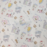 かわいい犬の子犬柄の40年代生地、韓国製、ヤード単位、36インチ x 58インチまたは90 x 145cm