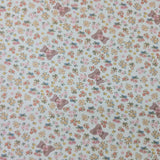 テディベアの花の庭の模様の 40 年代生地、韓国製、ヤード単位 36" x 58" または 90 x 145cm