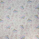 Ribbon Cat Kitten Patterned 40s Fabric made in Korea by the Yard 36" x 58" or 90 x 145cm