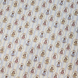 Striped Teddy bear Ribbon Mirror Patterned 40s Fabric made in Korea by the Yard 36" x 58" or 90 x 145cm