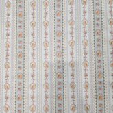 Stripe Squirrel Ribbon Flower Patterned 40s Fabric made in Korea by the Yard 36" x 58" or 90 x 145cm