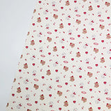 イチゴクマウサギ柄 40 年代生地 韓国製 ヤード単位 36" x 58" または 90 x 145cm