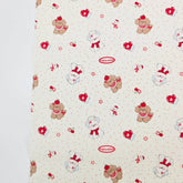 草莓熊兔圖案 40 年代韓國原廠製造面料 36 英寸 x 58 英寸或 90 x 145 厘米