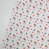 Christmas Stripe Dog Puppy Dachshund Patterned 40s Fabric made in Korea by the Yard 36" x 58" or 90 x 145cm
