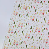 Friendly Rabbit Cat Patterned 40s Fabric made in Korea by the Yard 36" x 58" or 90 x 145cm